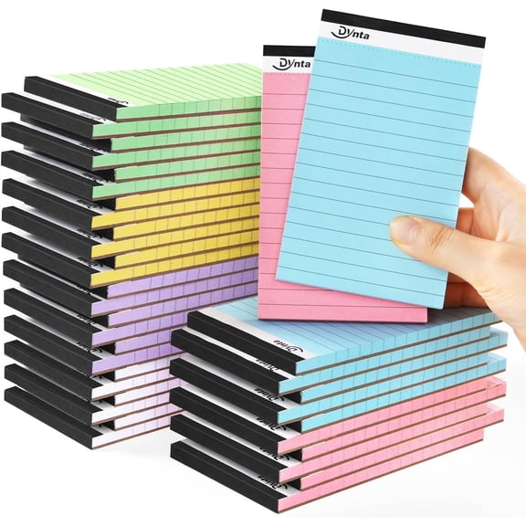 36 Pcs 3x5 Note Pads, 45 Sheets Per College Ruled Mini Writing Pads, 80GSM Colored Paper 1620 Sheets, Multicolor Cute Notepads for Gift