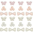 thumbnail image 1 of 36 Pcs 6 Style Pearl Patches Butterfly Bowknot Windmill Pearl Patch Stickers Glittered Plastic Pearl Applique Embroidery Applique Badges for Sewing DIY Crafts Clothes Hats Bags DIY, 1 of 6