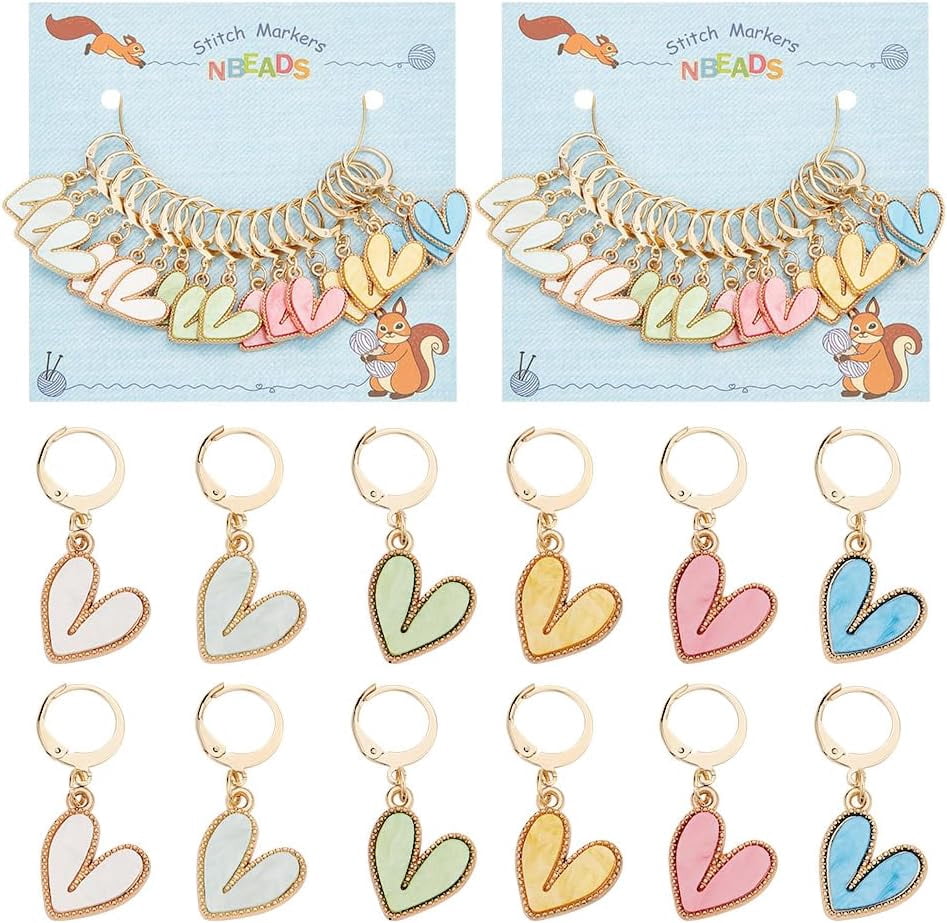 PLIGREAT 12 Pcs Colorful Duck Stitch Markers Cute 3D Swimming Duck Crochet Stitch Marker Charms With Removable Lobster Clasp Locking Knitting Markers For Weaving Sewing Quilting Jewelry Making