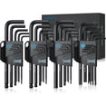 thumbnail image 1 of 36 Pcs Allen Torx Hex Keys, SAE and Metric Wrench Key Set Ball and Flat End, Chromium Vanadium Steel and S2 alloy steel L-key With Visible Coding Hand tools, 1 of 9