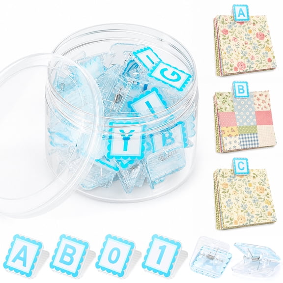 36 Pcs Alpha Number Sewing Clip for Quilting, A-Z Alphabet & 0-9 Number Marking Fabric Clips with Box, Easy-read Quilting Clip for Sewing, Quilting and Craft Supplies