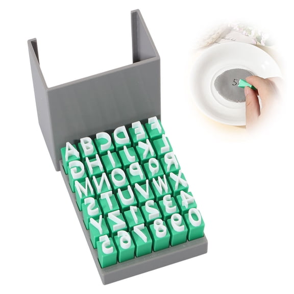 36 Pcs Alphabet Stamps Set Polymer Clay Stamps Uppercase Letter Stamp Sets for DIY Clay Pottery