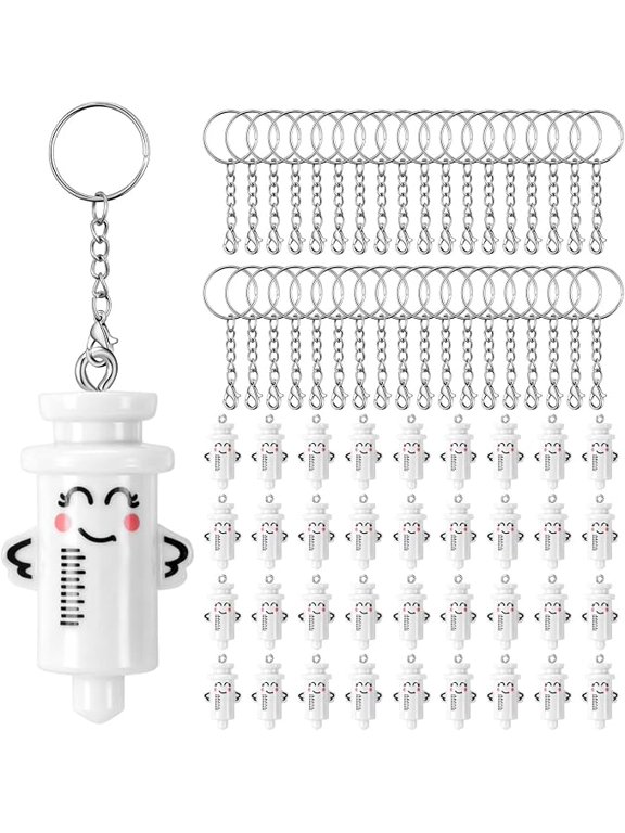 36 Pcs Back to School Resin Nurse Keychains Bulk Doctor Gifts for Medical Party Favors Nursing Week Appreciation