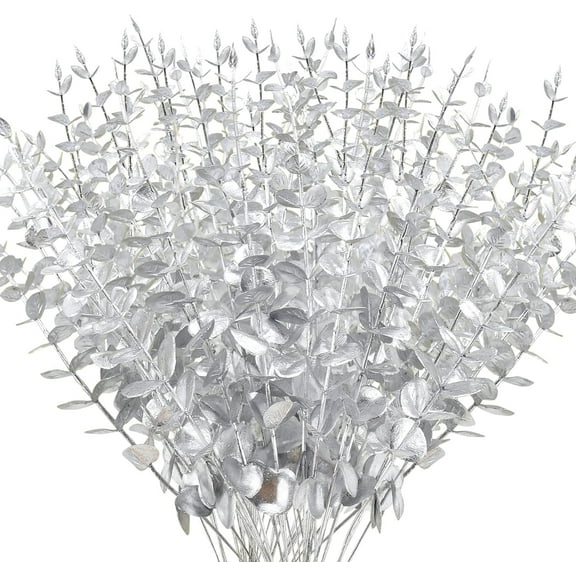 36 Pcs Black Eucalyptus Stems Artificial Eucalyptus Leaves Decor Eucalyptus Branches Fake Eucalyptus with Fake Leaves 15 inch Faux Eucalyptus Stem for Vase Wedding Bouquet Home