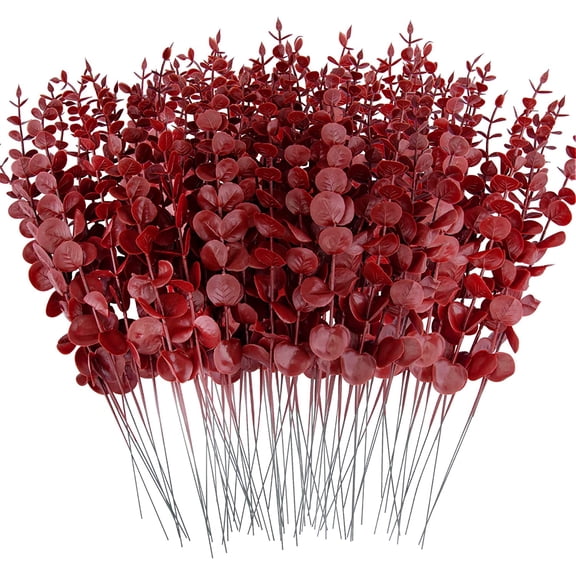 36 Pcs Black Eucalyptus Stems Artificial Eucalyptus Leaves Decor Eucalyptus Branches Fake Eucalyptus with Fake Leaves 15 inch Faux Eucalyptus Stem for Vase Wedding Bouquet Home