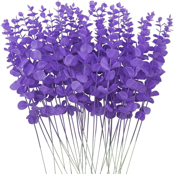 36 Pcs Black Eucalyptus Stems Artificial Eucalyptus Leaves Decor Eucalyptus Branches Fake Eucalyptus with Fake Leaves 15 inch Faux Eucalyptus Stem for Vase Wedding Bouquet Home