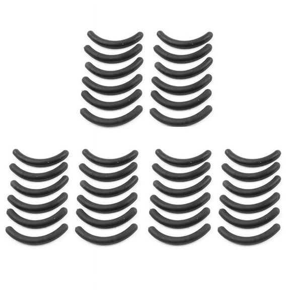 36 Pcs Black Rubber Makeup Tool Eyelash Curler Replacement Pads for Lady