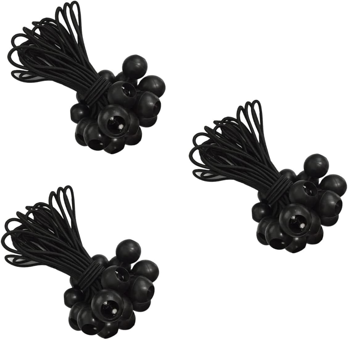 20-Pack Bungee Balls - 4 Inch Heavy Duty Elastic Tie Down Cords With Balls