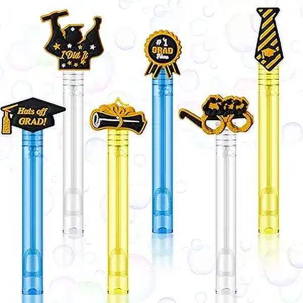 36 Pcs Bubble Wands for Party Favor Kids Mini Bubble Wand Bulk Assortment Toy for Boys and Girls Bubble Maker for Birthday Summer Goodie Bag Stuffers Gift Classroom Prizes(Graduation)