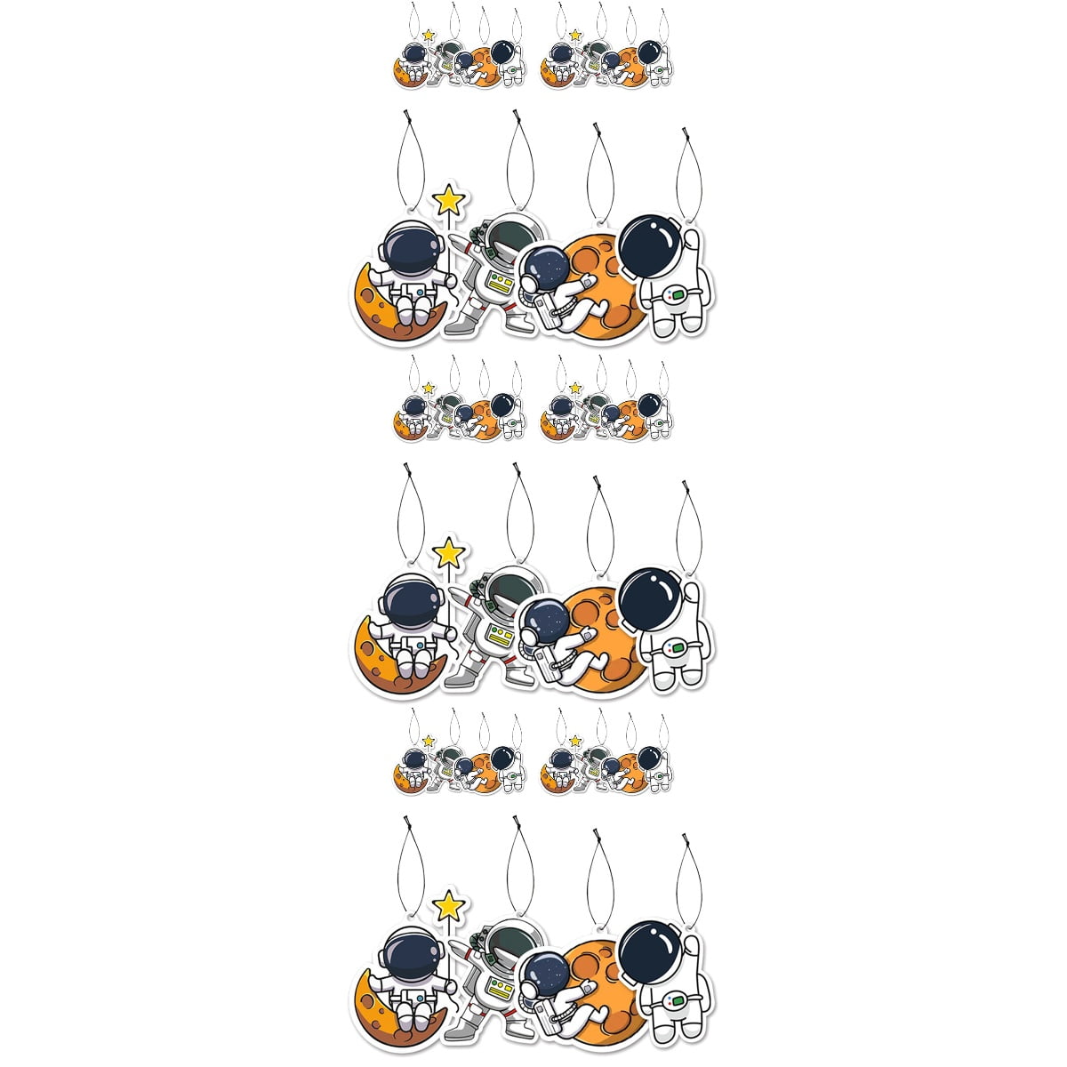 36 Pcs Car Air Fresheners Astronauts Pendant Rearview Mirror Hanging Air Fresheners