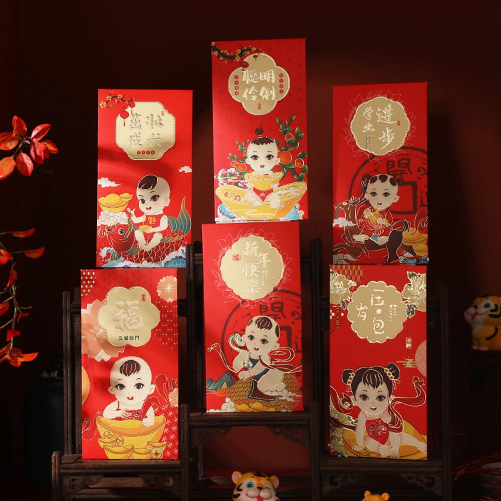 36 Pcs Chinese Red Envelopes Year of the Lucky Money Packet Bao for Spring Festival Birthday Supplies