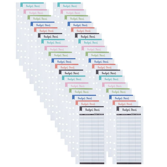 36 Pcs Consumption Budget Cardboard Office Calendar Planner Stickers Business Envelopes