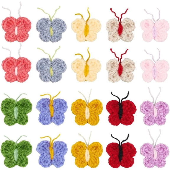 36 Pcs Crochet Bear Head Applique Patches 9 Colors Little Bear Head Crochet Knitted Cloth Appliques Bear's Head Sew On Patches Repair Patch for Jacket Dress Clothes Bags DIY Accessories DIY
