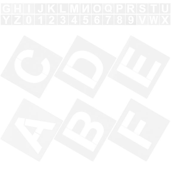 36 Pcs Decorative Stencils Spray Paint Letter Alphabet for Crafts Painting Templates Daily Use Washable Plastic Number