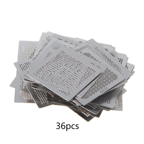 36 Pcs Directly Heat BGA Reballing Net Stencils Templates for IN-TEL/for /for ATI Video Chips