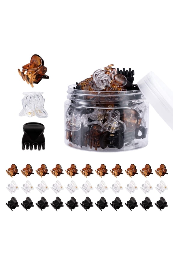 36 Pcs Durable Mini Hair Claw Clips, Great for Design Kids and Adult Hairstyles, Decroation Buns, Pining Bangs, Strong Grip, Multifunction Clamp Clips.(3 Colors)