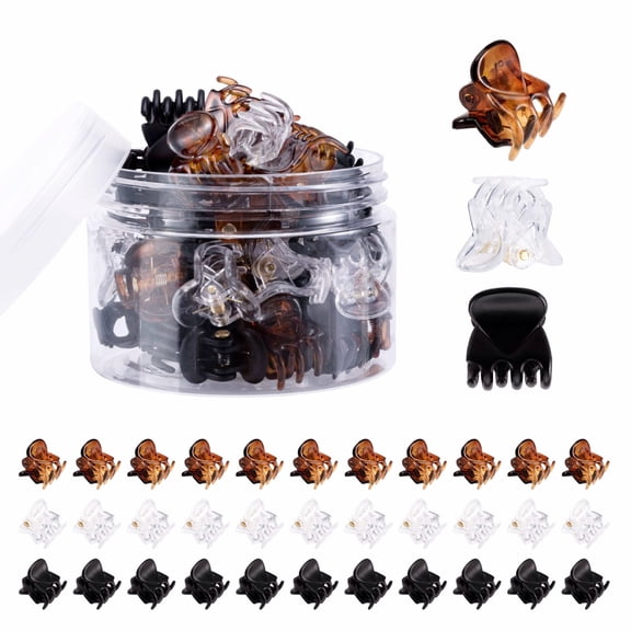36 Pcs Durable Mini Hair Claw Clips Set In 3 Colors For Styling Hair