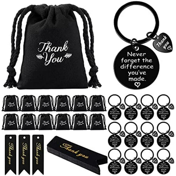 36 Pcs Employee Appreciation Gift for Christmas Coworker 2025 Thank You Gifts Bulk Keychain with Drawstring Bags