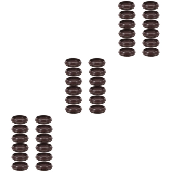 MERRYHAPY Felt Furniture Caster Cups Floor Protectors Light Brown 36 Pieces for Hardwood Floors