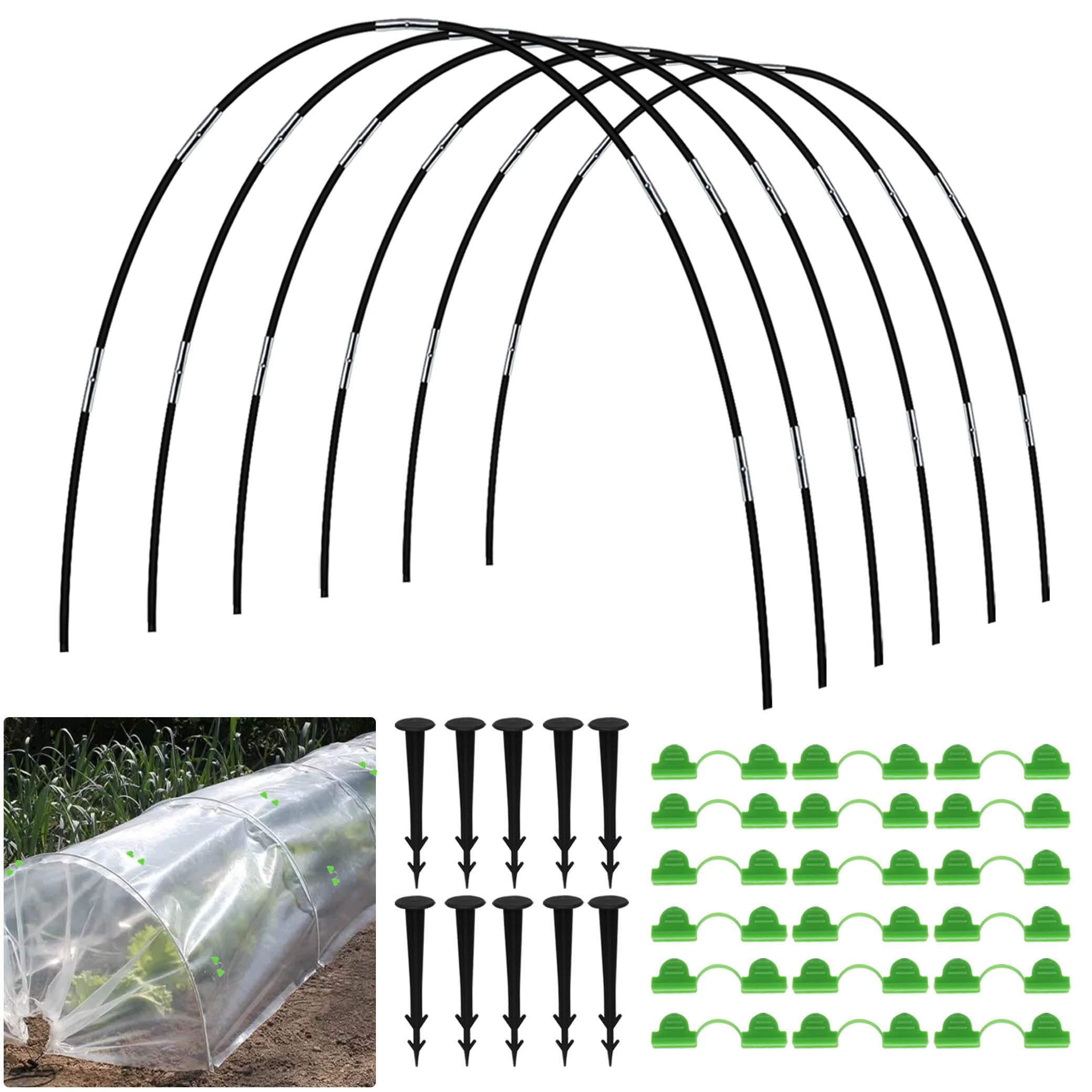 36 Pcs Garden Hoops for Raised Beds, 6 Sets of 8.8 FT Greenhouse Hoops