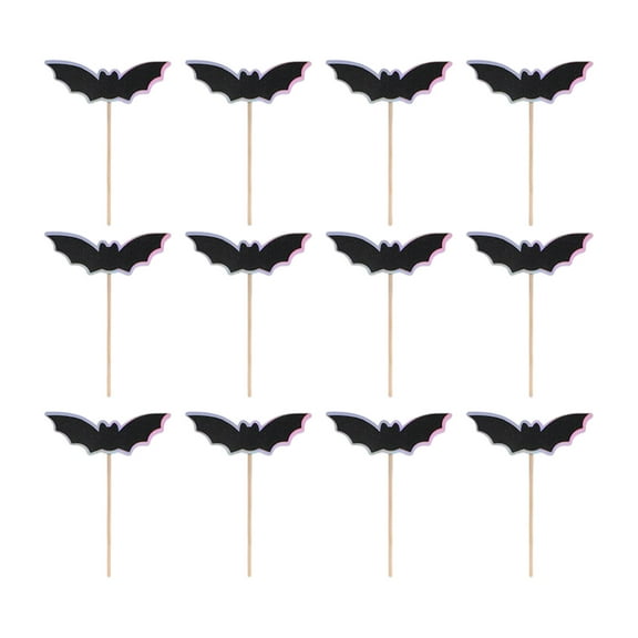 36 Pcs Halloween Cupcake Toppers,Halloween Fruit Food Picks, Cute Ghost Pumpkin Bat Toothpicks Fruit Fork Cartoon Pattern Fruit Pick for Cake Halloween Party Decoration Supply