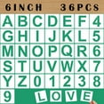 36 Pcs Large Letter Stencils and Numbers 6 Alphabet Art Craft Stencils