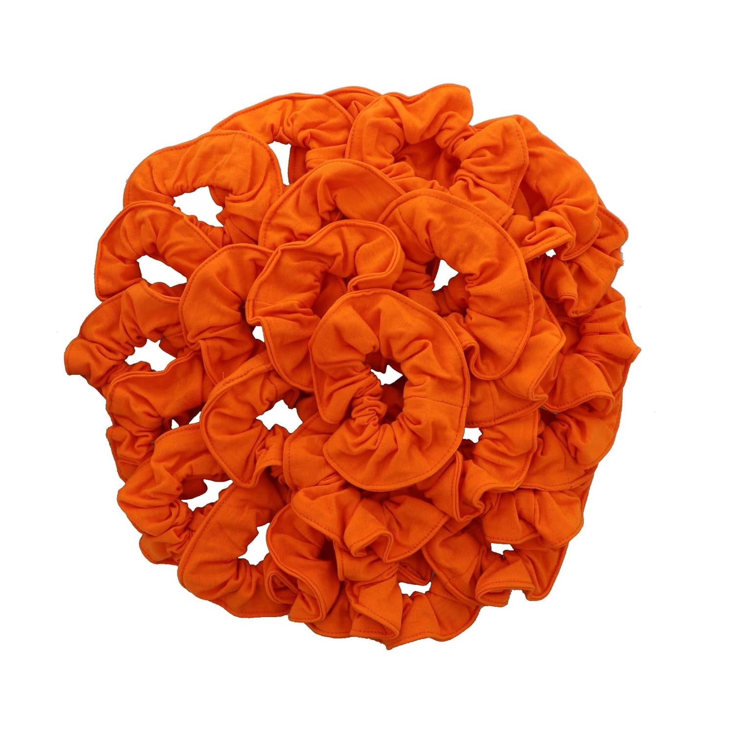 36 Pcs Large Solid Scrunchies Hair Elastics for Adult Female - Orange