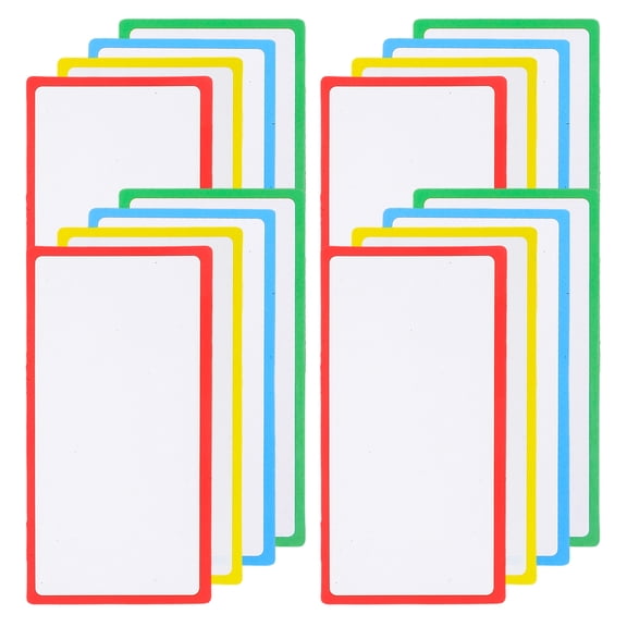 FONDOTIN 36Pcs Assorted Color Magnetic Name Tags Dry Erase Labels for Whiteboards and Office Use