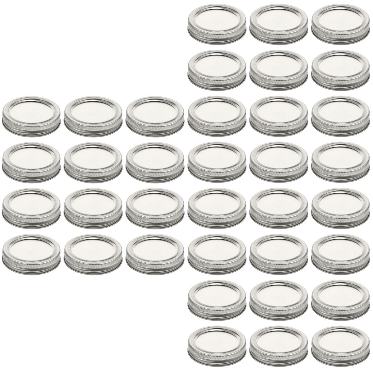 36 Pcs Mason Jar Lids Wide Mouth Kerr Canning Tinplate Airtight Jars