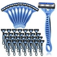 thumbnail image 1 of 36 Pcs Men's Disposable Razors Bulk 3 Blade Disposable Head Razor for Sensitive Skin for a Smooth, Comfortable Shave, 1 of 6