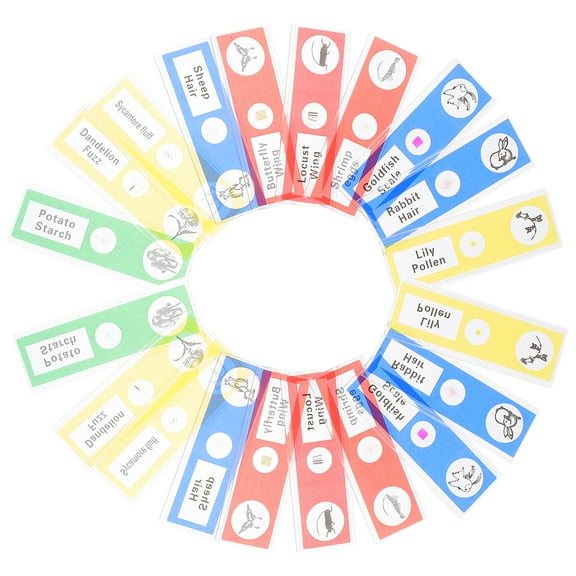 36 Pcs Microscope Slides Collection Plant Sample Specimen Biological for Kids Glass