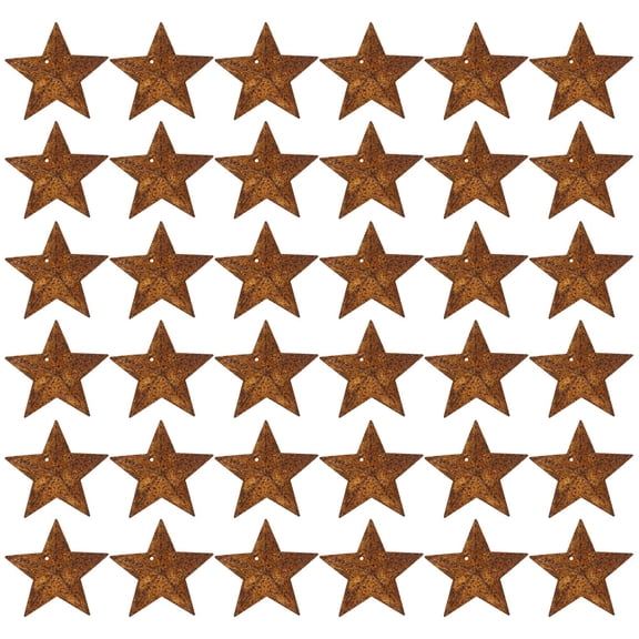 36 Pcs Mini Metal Barn Stars Rustic Antique Finish Vintage Farmhouse Home Decor for Door Wall Christmas Decorations