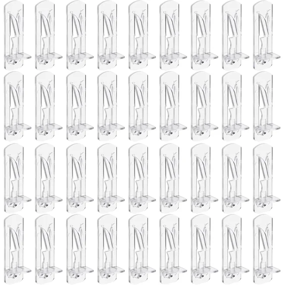 36 Pcs Plastic Locking Shelf Pins, Cabinet Shelf Clips Locking Shelf Support Peg