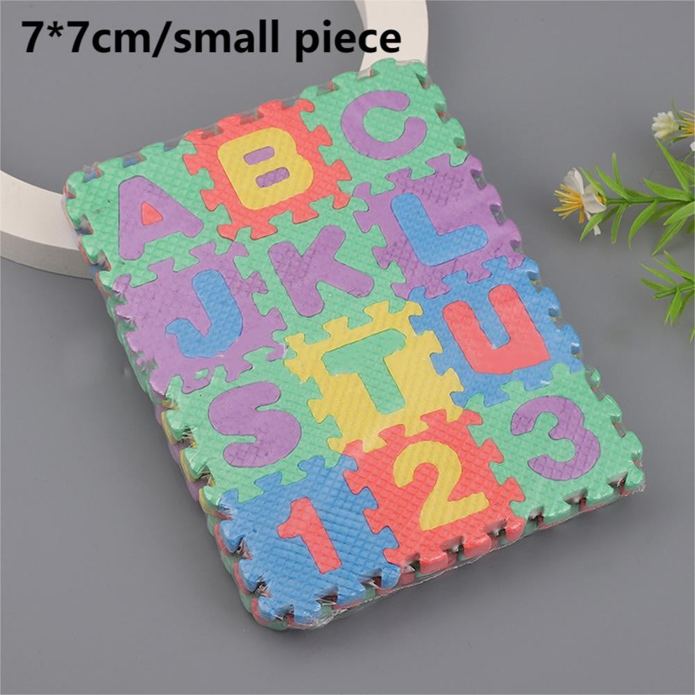 36 Pcs Play Mat Abcd 123 Alphabet Kids Children Soft Eva Foam Puzzle 7 ...