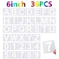 36 Pcs Reusable Large Alphabet Letter Stencils and Number Stencils for