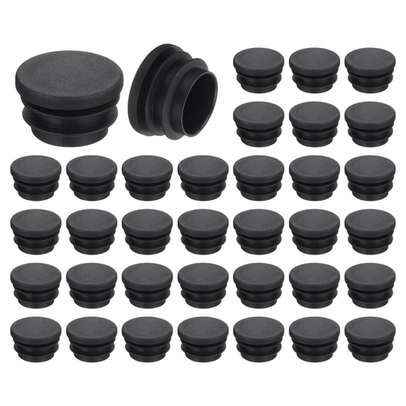 36 Pcs Round Plastic Plug, Furniture Leg Pipe Insert for Chair, Sofa, Table, Shelf 25mm(0.98 Inch)