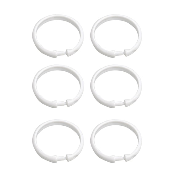 36 Pcs Sheer Curtains Hangers Plastic Shower Hook Clips Clothes Hooks Black Rings