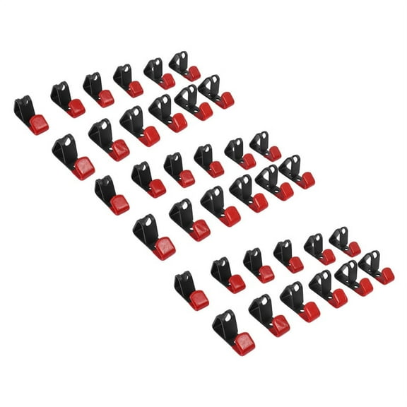 36 Pcs Tire Wheel Rim Hub Hanging Metal Hook Metal Holder Shop Display Stand Rack Wall Mounted Racing Hook,36 x Tire Wheel Hooks,Black