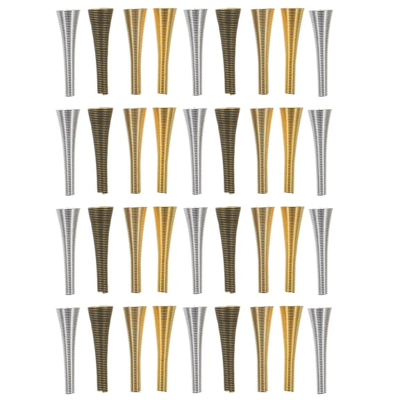 Cone Shaped Bead Caps with Smooth Surface in Assorted Colors for DIY Bracelet and Necklace Making