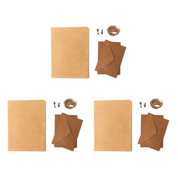 36 Pcs Vintage Kraft Paper Writing Paper European Style Paper for Letter Writing Letter Paper Stationery, Number 16