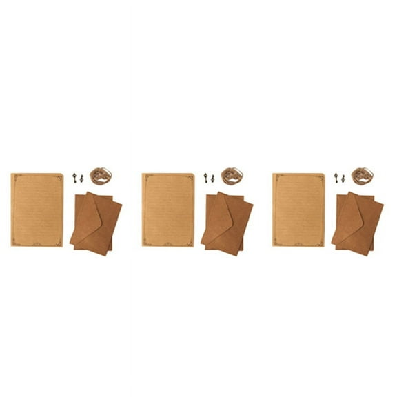 36 Pcs Vintage Kraft Paper Writing Paper European Style Paper for Letter Writing Letter Paper Stationery, Number 3