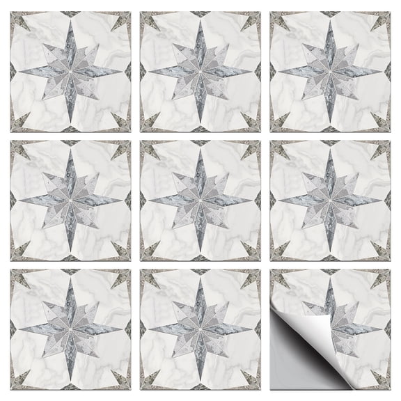 36 Pcs Wall Stickers Minimalist Star Shape Peel and Stick Wall Tile Style Waterproof Self Adhesive Stick on Tile Decals