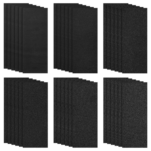 36 Pcs Waterproof Emery Cloth Sanding Paper Sheet 80/150/240/320/400/600 Grit, 9 x 3.7 Inch Wet Dry Sand Paper for Light Rust Removal Cleaning Sanding Automotive Polishing