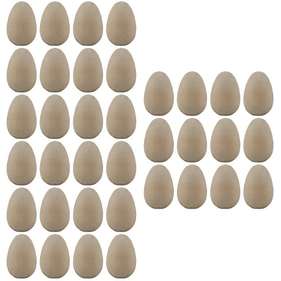 36 Pcs Wooden Bird Eggs Toys Painting Material DIY Craft Kids Crafts 8-12 Girls Blank Child