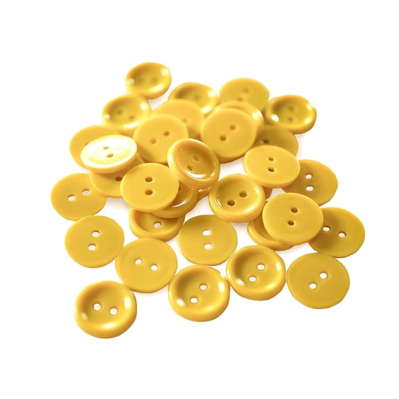 36 Pcs Yellow Buttons 0.8 inch for Sewing Round Buttons 32L Plastic Buttons 2 Hole Yellow Buttons 20mm Large Buttons Decorative Buttons for Crafts Pants Dress Skirts Shirts Jackets Suite DIY