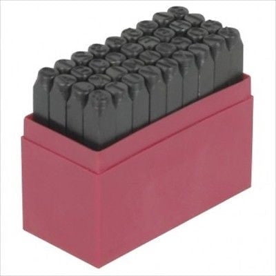 36 Piece Metal Letter and Number Stamper ID Tool Set Kit Steel Alphabet Stamp Punch