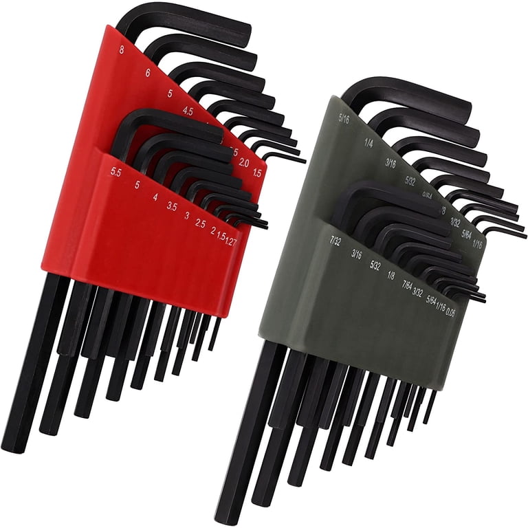 retaW ALLEN セット Maxopro Standard Hex Long 36-Piece SAE/Metric Allen Wrench Set