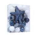 thumbnail image 1 of 36 Piece Set Shatterproof Christmas Baubles for Decorating Christmas Trees Hanging Ball Set Party Decorations, Dark Blue Color, 1 of 4
