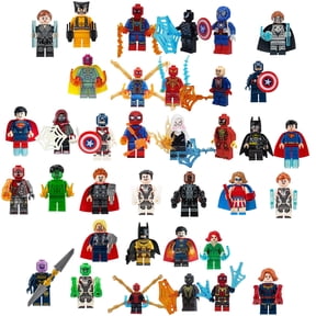 36-Piece Super Hero Assorted Minifigures Set, 1.77 Inch Building Block Toys, Creative Gift for Adult & Hobby Fans