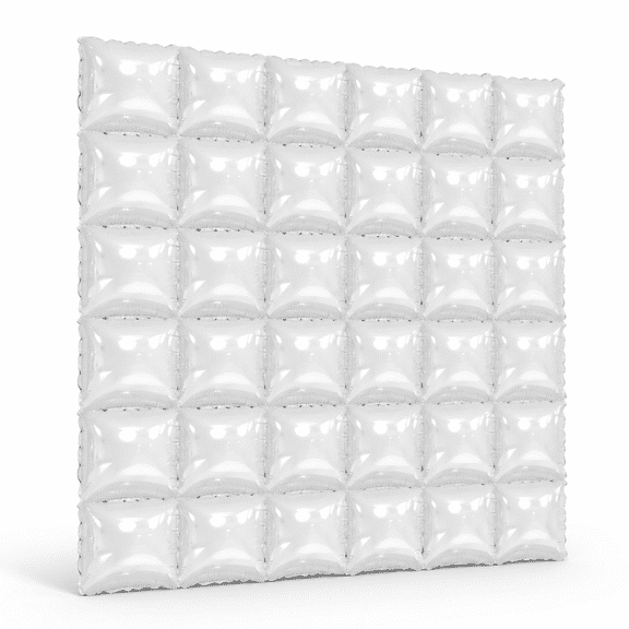 36 Piece White Square Double-Sided Foil Balloon Wall Tunnel Arch Kit for Party Decorations